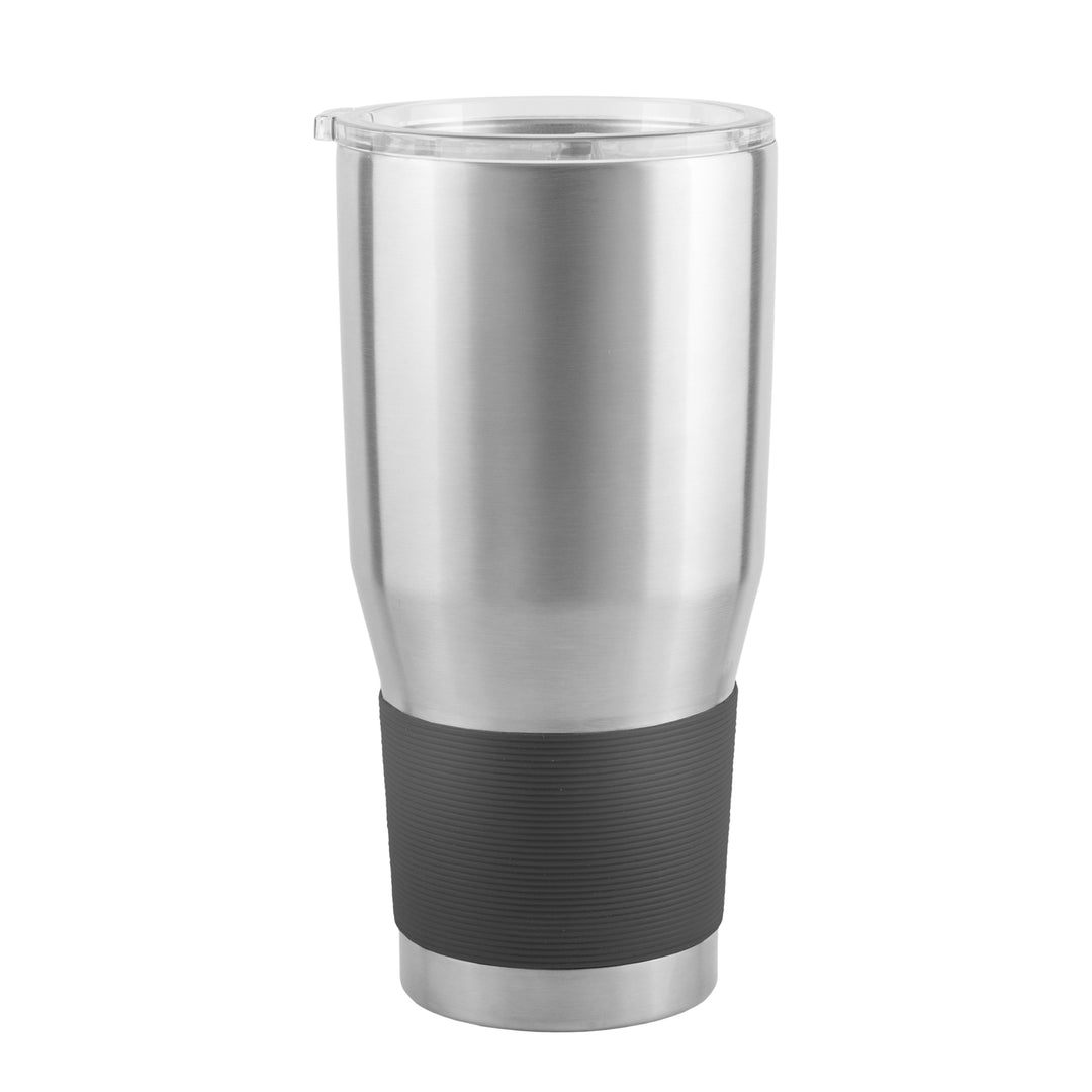 30oz Silver Tumbler with Color Sleeve