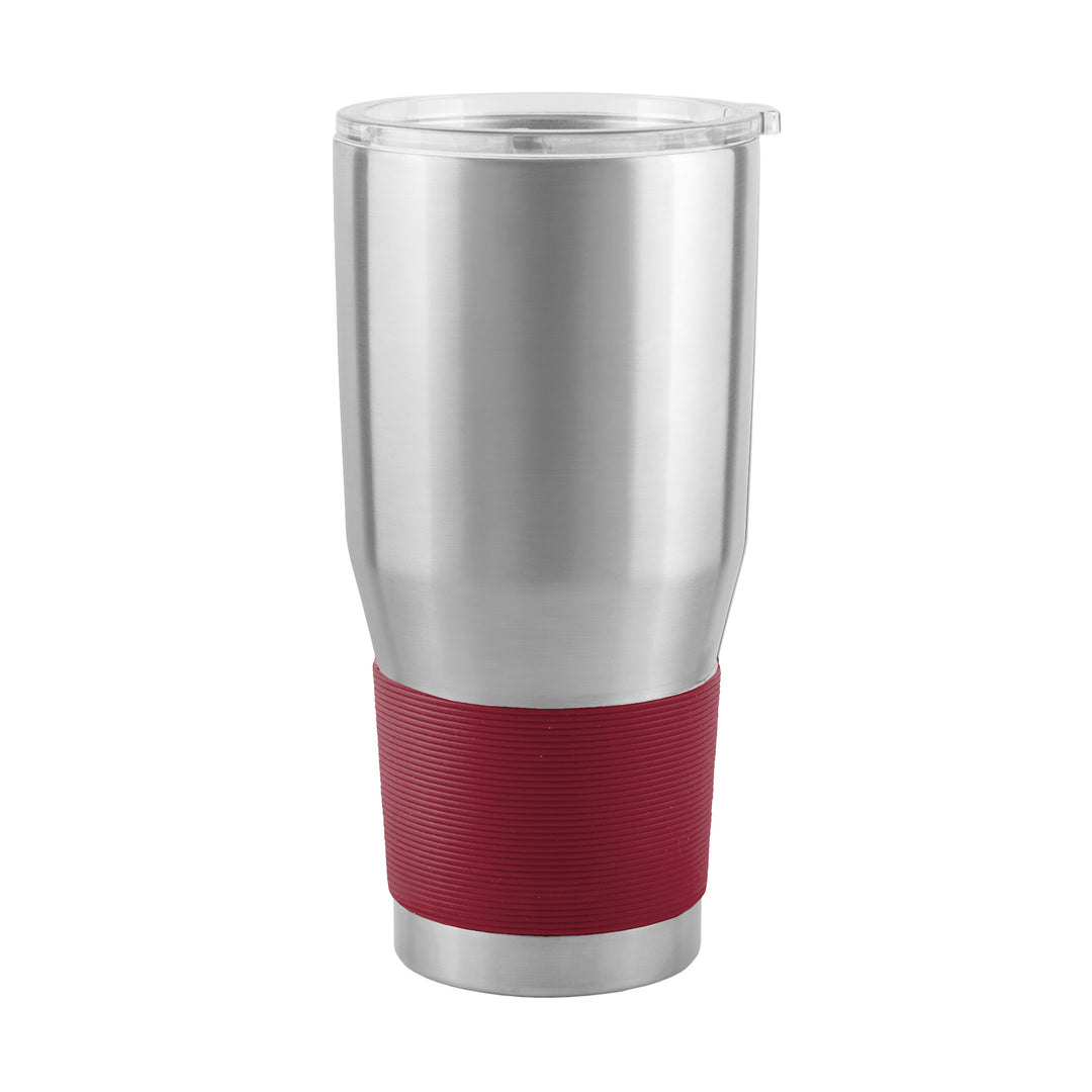 30oz Silver Tumbler with Color Sleeve