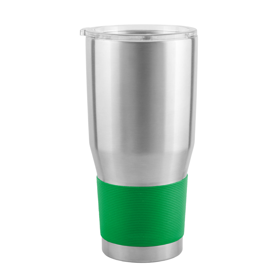 30oz Silver Tumbler with Color Sleeve