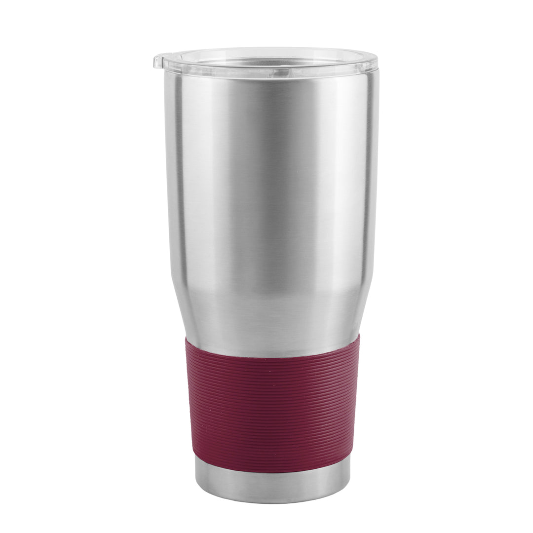 30oz Silver Tumbler with Color Sleeve