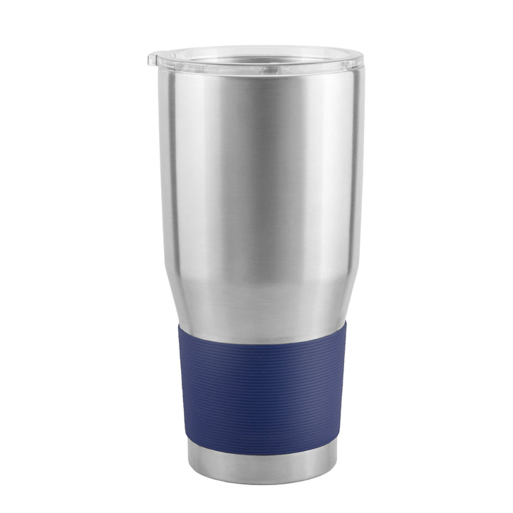 30oz Silver Tumbler with Color Sleeve