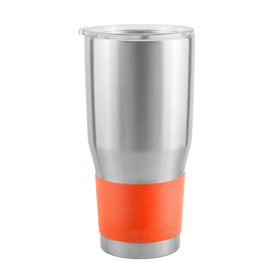 30oz Silver Tumbler with Color Sleeve