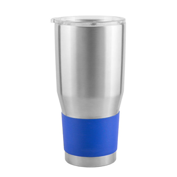 30oz Silver Tumbler with Color Sleeve